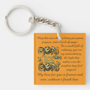 BIRTHDAY LOVE GIFT MOM DAD SISTER DAUGHTER BROTHER KEY RING