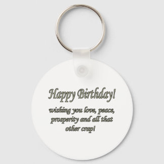 Birthday Love & Peace Key Ring