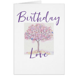 Birthday Love Pink Tree