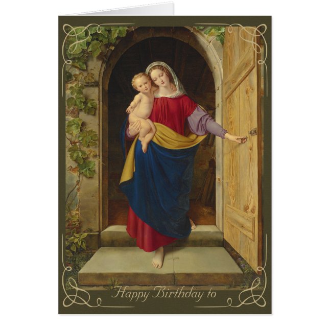 Birthday Lovely madonna and child Steinbrück Card (Front)