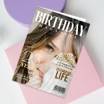 Birthday Magazine Cover Photo Card<br><div class="desc">Celebrate birthdays in style with our personalised birthday card, designed like a stunning magazine cover to make any celebration unforgettable. Add your own photos and create a one-of-a-kind keepsake that turns cherished memories into something truly special. Crafted with premium quality and attention to detail, this custom birthday card is the...</div>