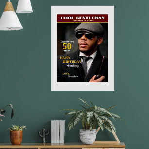 Birthday Magazine Photo Cover Personalise Poster
