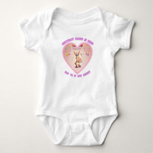 Birthday Magic: Bunny on Roller Skates Baby Bodysuit