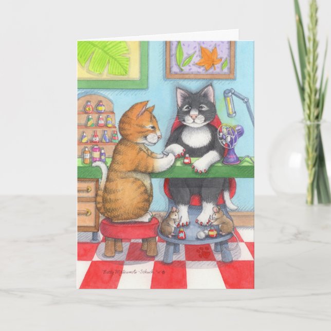 Birthday Manicure Bud & Tony Notecard (Front)