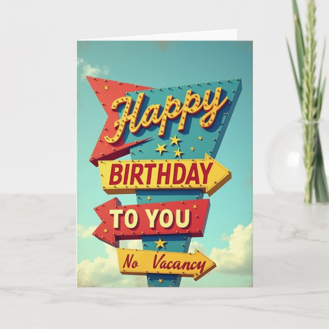 Birthday Marquee Sign Card (Front)