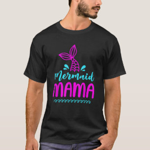 Birthday Mermaid Mama Matching Family for Mum Beac T-Shirt
