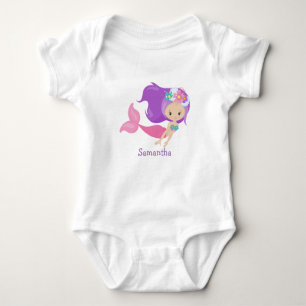 Birthday Mermaid Party Baby Bodysuit