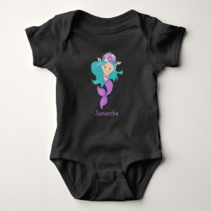 Birthday Mermaid Party Baby Bodysuit