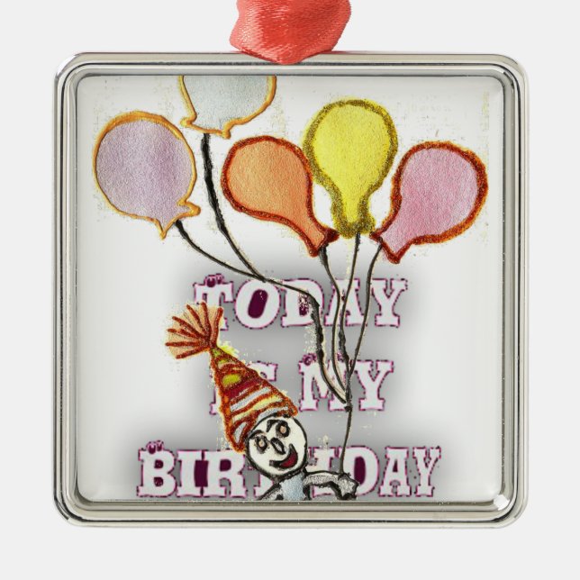 Birthday Metal Ornament (Front)