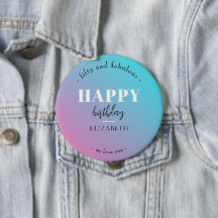 Birthday Minimalist design in pastel colours 10 Cm Round Badge