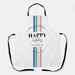 Birthday Minimalist design in pastel colours Apron