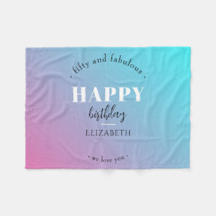 Birthday Minimalist design in pastel colours Fleece Blanket