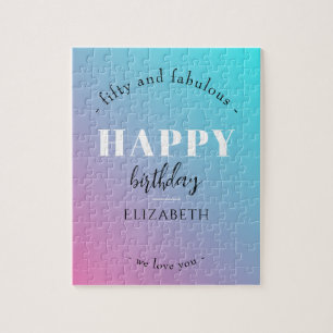 Birthday Minimalist design in pastel colours Jigsaw Puzzle