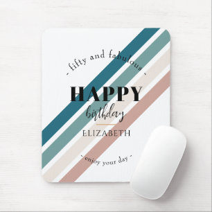 Birthday Minimalist design in pastel colours Mouse Pad