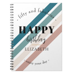 Birthday Minimalist design in pastel colours Notebook