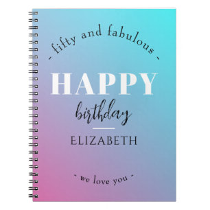Birthday Minimalist design in pastel colours Notebook
