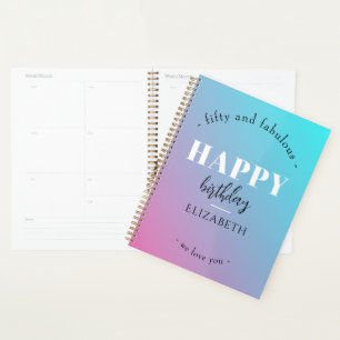 Birthday Minimalist design in pastel colours Planner