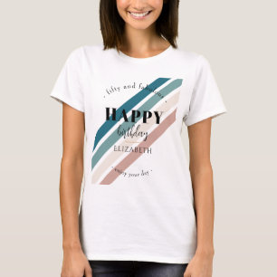 Birthday Minimalist design in pastel colours T-Shirt