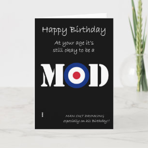 Birthday Mod humour card