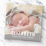 Birthday Modern Bright Color Photo Thank You Magnet<br><div class="desc">Design is composed of simple typography with sans serif font. Add a custom photo.</div>
