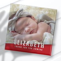 Birthday Modern Bright Colour Photo Thank You