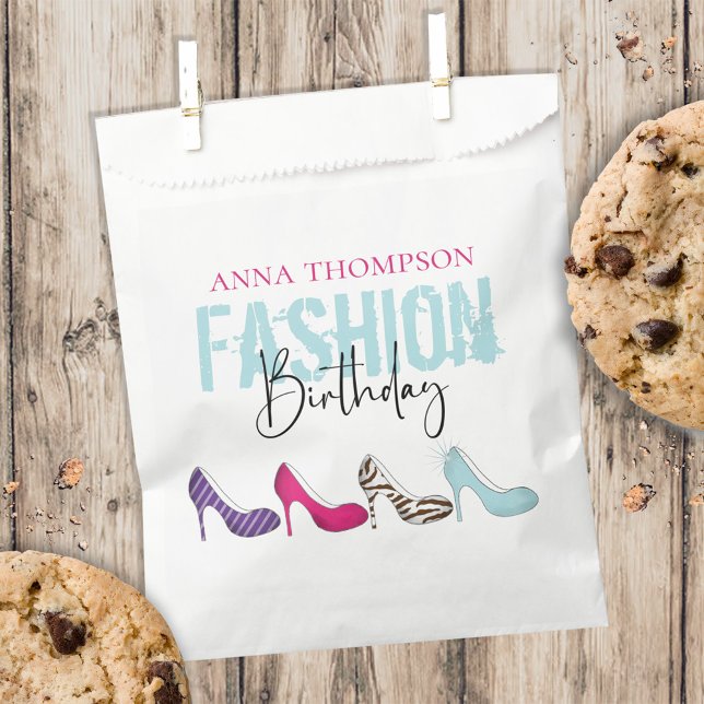 Birthday Modern Minimalist Girl Fashion Shoes Favour Bag (Creator Uploaded)