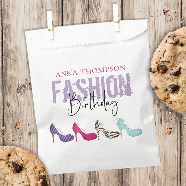 Birthday Modern Minimalist Girl Fashion Shoes Favour Bag (Creator Uploaded)