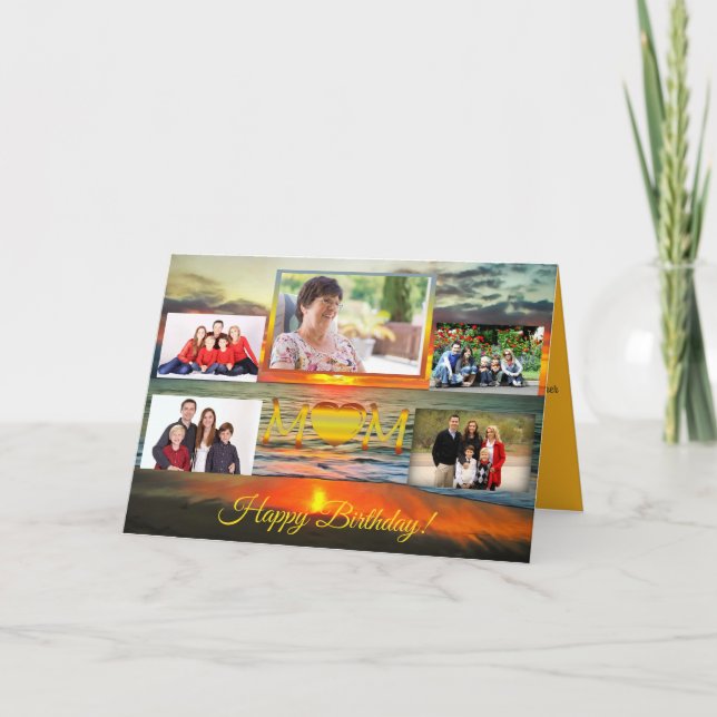 Birthday Mom 1738 Collage Greeting Card (Front)