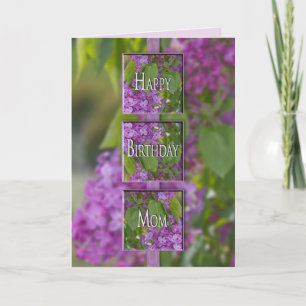 BIRTHDAY - MOM - LAVENDER LILACS CARD