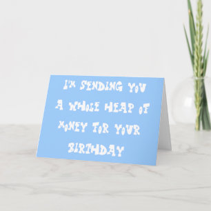 Birthday money card