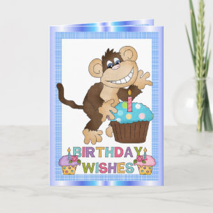 Birthday Monkey Greetin Card