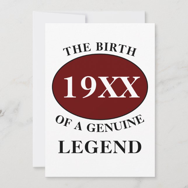 Birthday Monogram Initial Name Year Humour Birthda Invitation (Front)