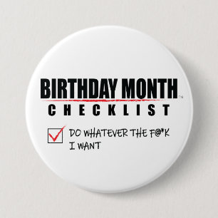 Birthday Month Checklist Button