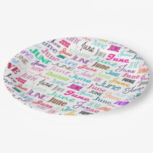Birthday month June Paper Plate