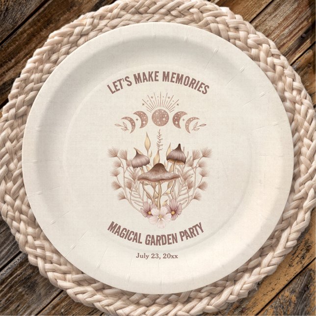 Birthday Moon Phase Magical Celestial Party Paper Plate (Birthday Moon Phase Magical Celestial Party Paper Plates)