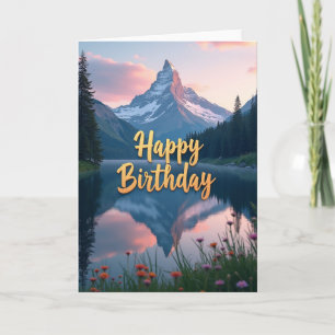 Birthday Mountain Peak Card