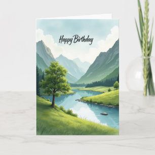 Birthday Mountain View Card