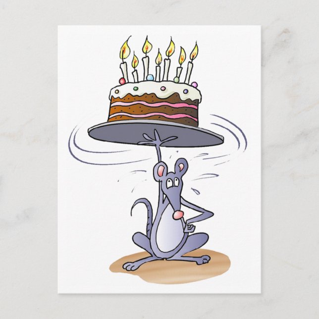 Birthday Mouse Postcard (Front)