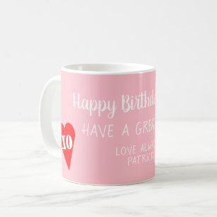 Birthday Mum Red Heart Coffee Mug