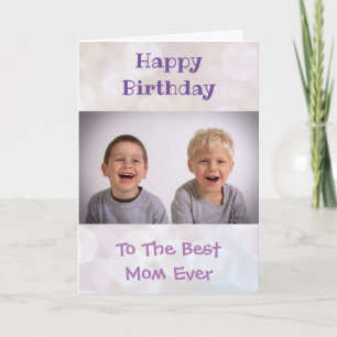 Birthday Mum World's Best Ever Kids Photo Card