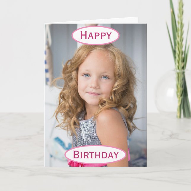 Birthday Mum World's Best Ever Kids Photo Card (Front)