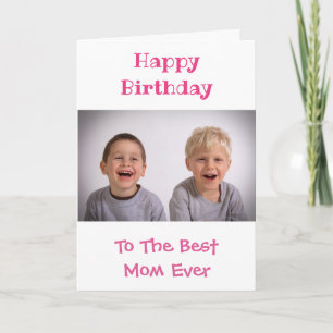 Birthday Mum World's Best Ever Kids Photo Card