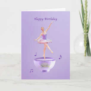 Birthday, Music Box Ballerina Card