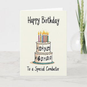 Birthday Music Cake Card