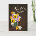 BIRTHDAY -  MY DAUGHTER - COUNTRY FLOWERS/VASE CARD<br><div class="desc">SEE OTHER PRODUCTS WITH SAME IMAGE INCLUDING INVITATIONS ETC.</div>