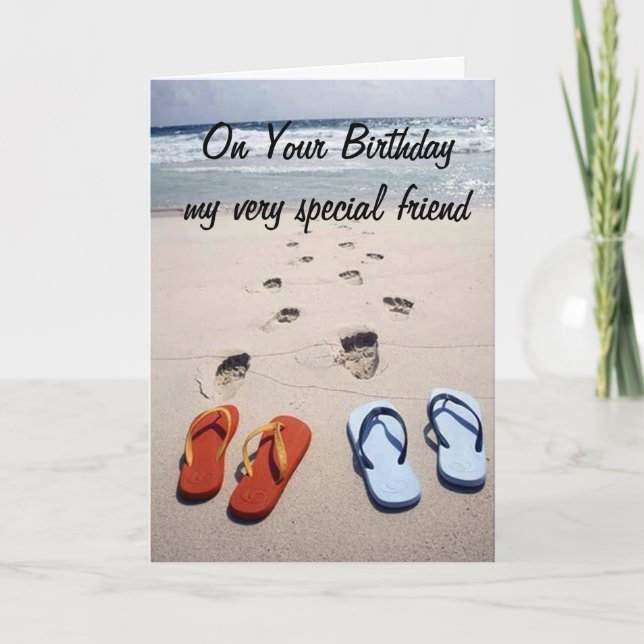 BIRTHDAY **MY VERY SPECIAL FRIEND** BEACH CARD (Front)