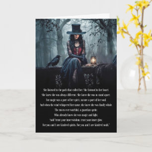 Birthday Mystical Magical Raven and Woman Card