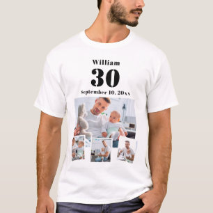 Birthday name age photo collage T-Shirt