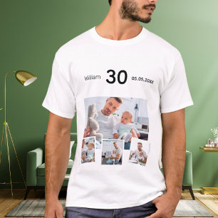 Birthday name age photo collage T-Shirt