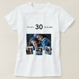 Birthday name age photo collage T-Shirt